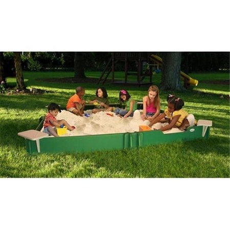 Sandlock SandLock CSG-120120 10 X 10 Sandbox With 4 Corner Seats- 1 Bench Seat- Ground Barrier CSG-120120